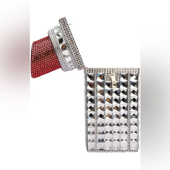 SUPER CUTE Red Lipstick Purse with Detachable Strap